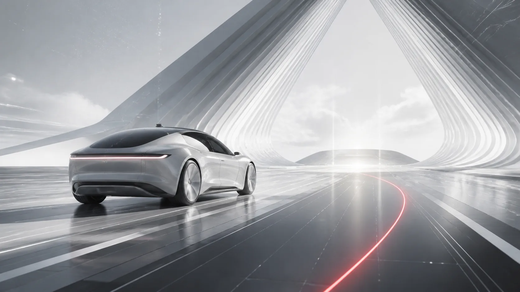 A vehicle moving toward a future stage