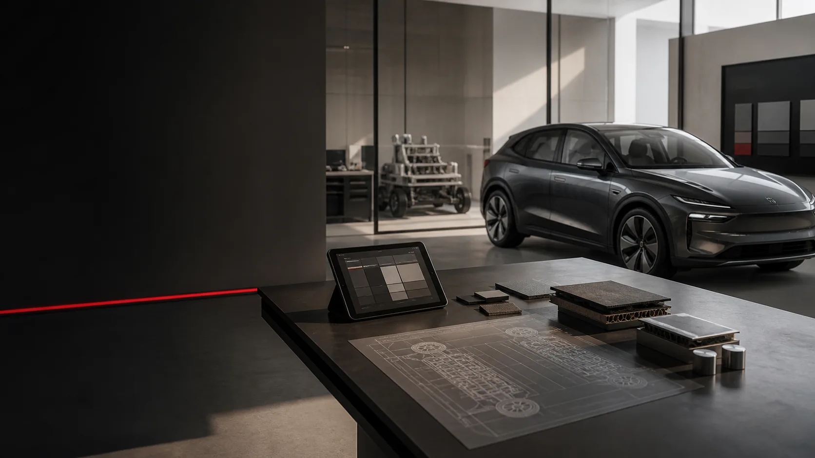 An automotive engineering review and exchange space